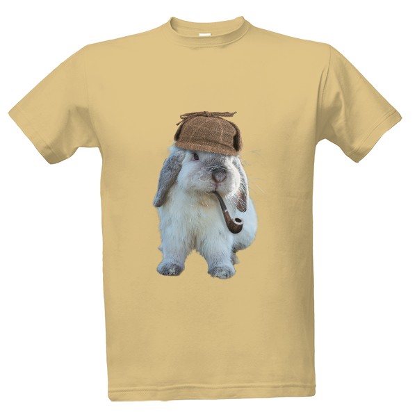 Tričko s potiskem Bunny Sherlock Holmes