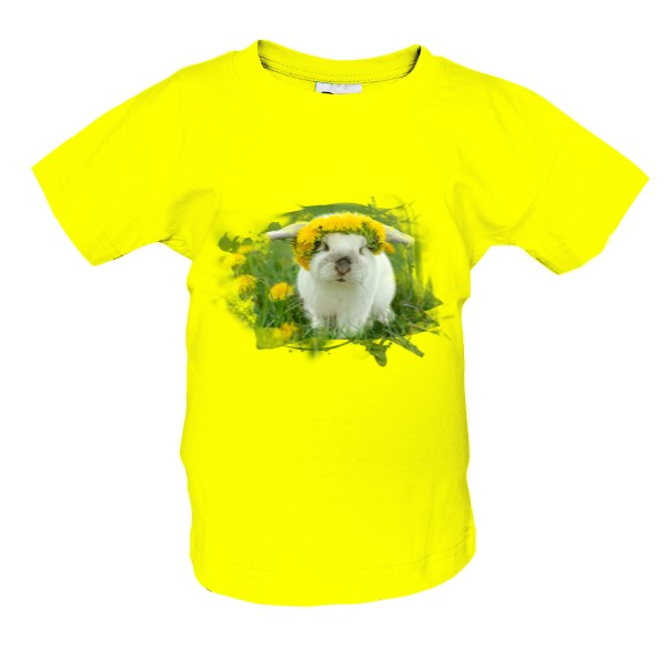 Tričko s potiskem králík a věneček