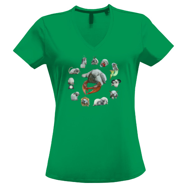 Tričko s potiskem rak králík