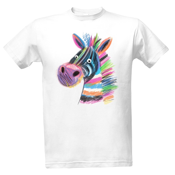 Tričko s potiskem Zebra kreslená